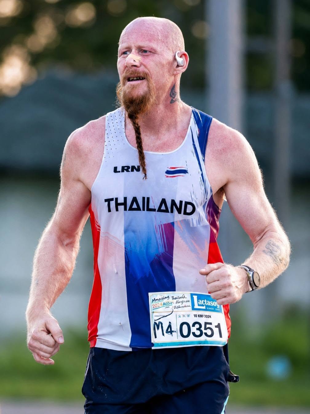 Better Breath nasal strip used for running